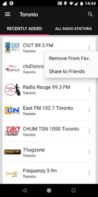 Toronto Radio Stations android App screenshot 2